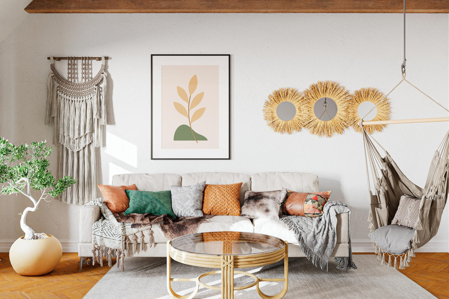 Affiche Botanique Minimaliste | Illustration Végétale à Télécharger | Art Mural Nature Moderne - Poster Digital