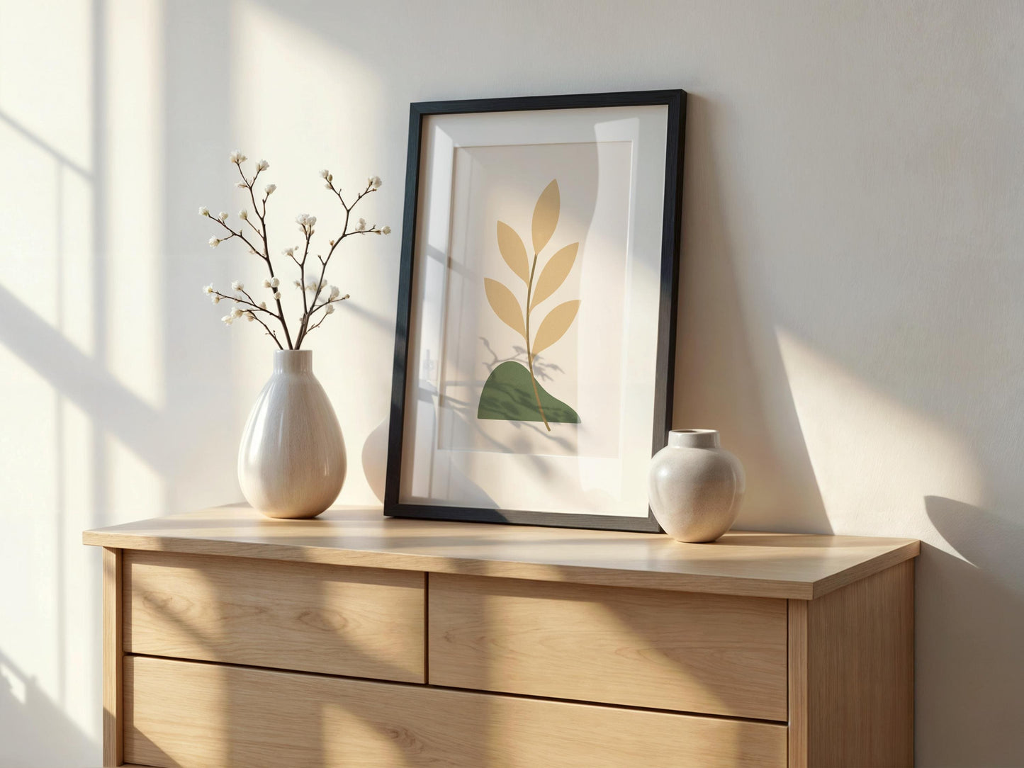 Affiche Botanique Minimaliste | Illustration Végétale à Télécharger | Art Mural Nature Moderne - Poster Digital