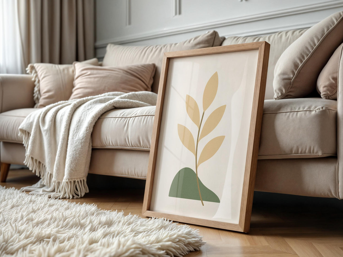 Affiche Botanique Minimaliste | Illustration Végétale à Télécharger | Art Mural Nature Moderne - Poster Digital